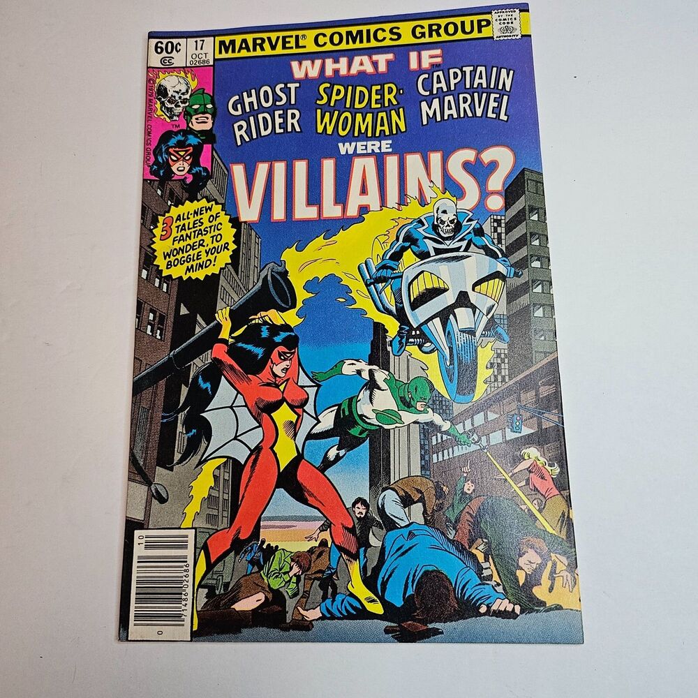 Marvel What If? Villains Vol 1 #17 1979 Ghost Rider Spider Woman Captain Marvel